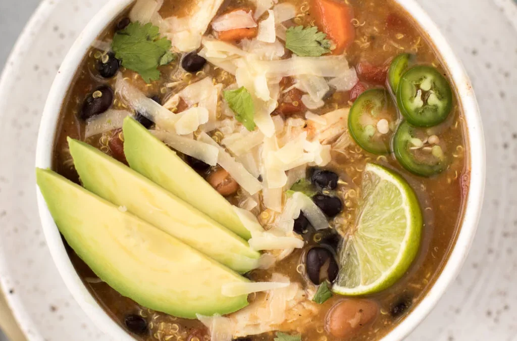 Chicken Quinoa Soup in the Slow Cooker